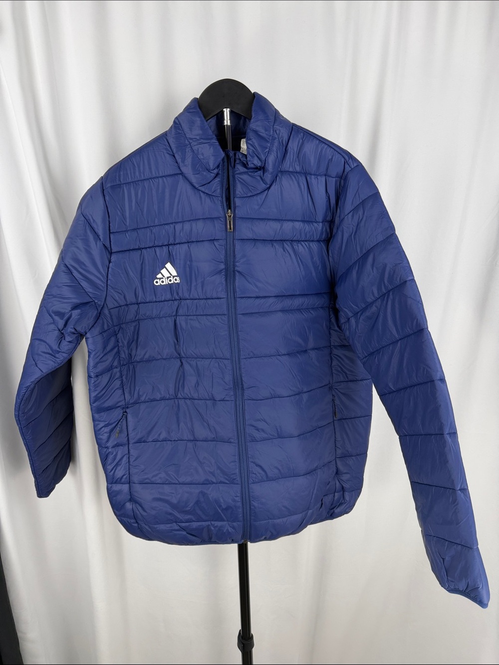 adidas Mens Navy Blue Quilted Puffer Jacket
